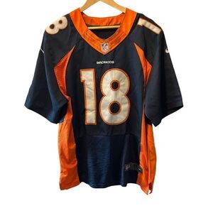 MENS BRONCO Manning Blue & Orange 18 Football NFL Jersey 48